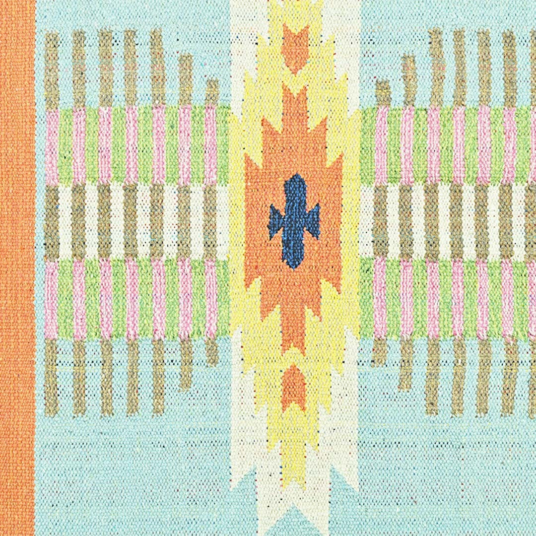 Harmony In Hues Handknotted  Cotton Flat Weave.