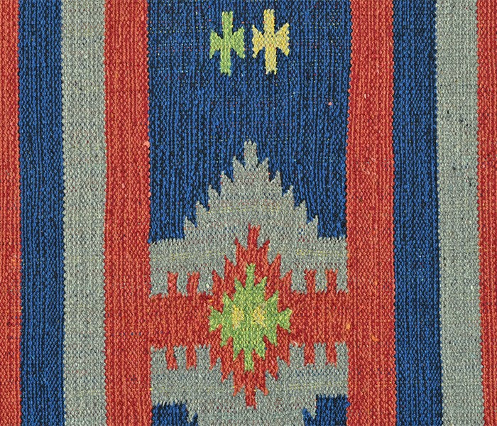 Harmony In Hues Handknotted  Cotton Flat Weave.