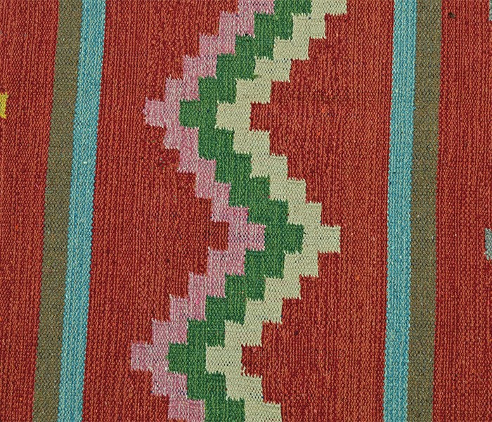 Harmony In Hues Handknotted  Cotton Flat Weave.