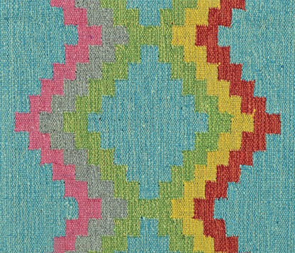 Harmony In Hues Handknotted  Cotton Flat Weave.