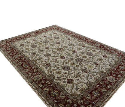 Harmonize - Handtufted Traditional Ivory & Red Colour Wool Rug