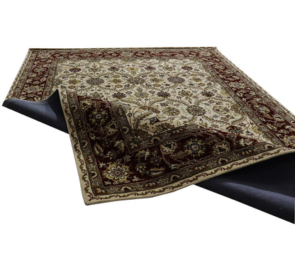 Harmonize - Handtufted Traditional Ivory & Red Colour Wool Rug