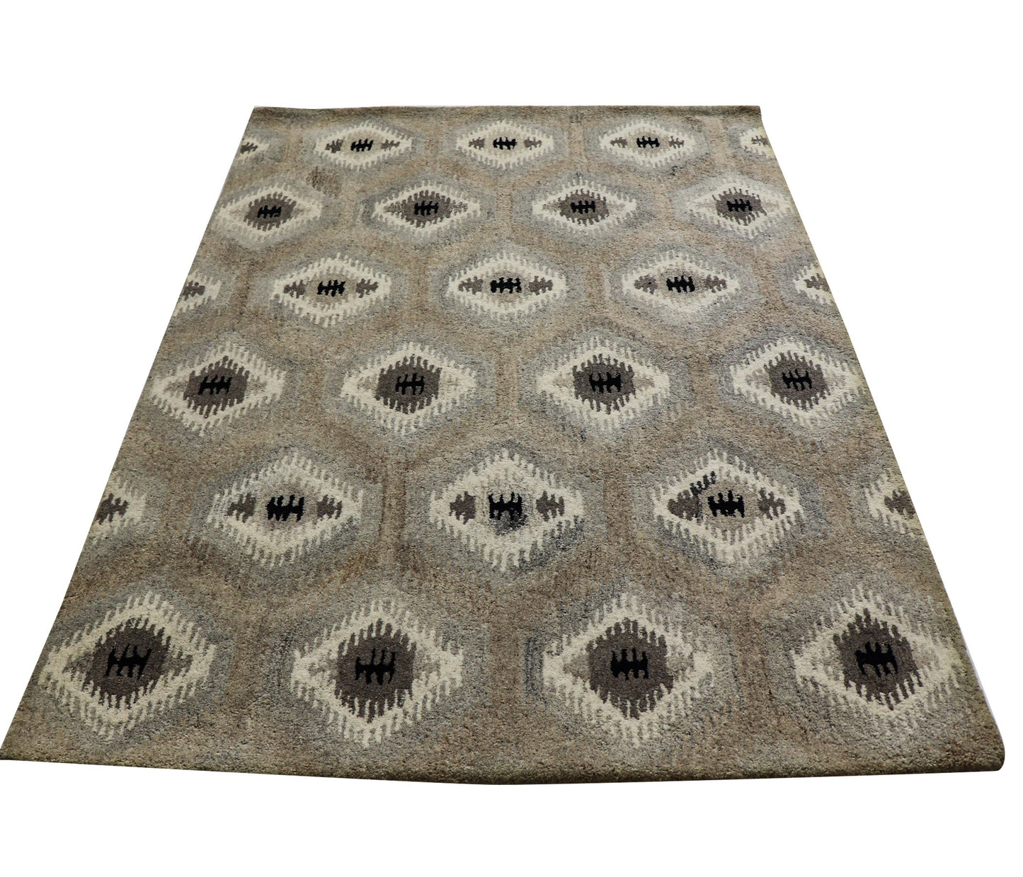 Cosmic Collection- Handtufted Modern Beige Colour Wool Rug