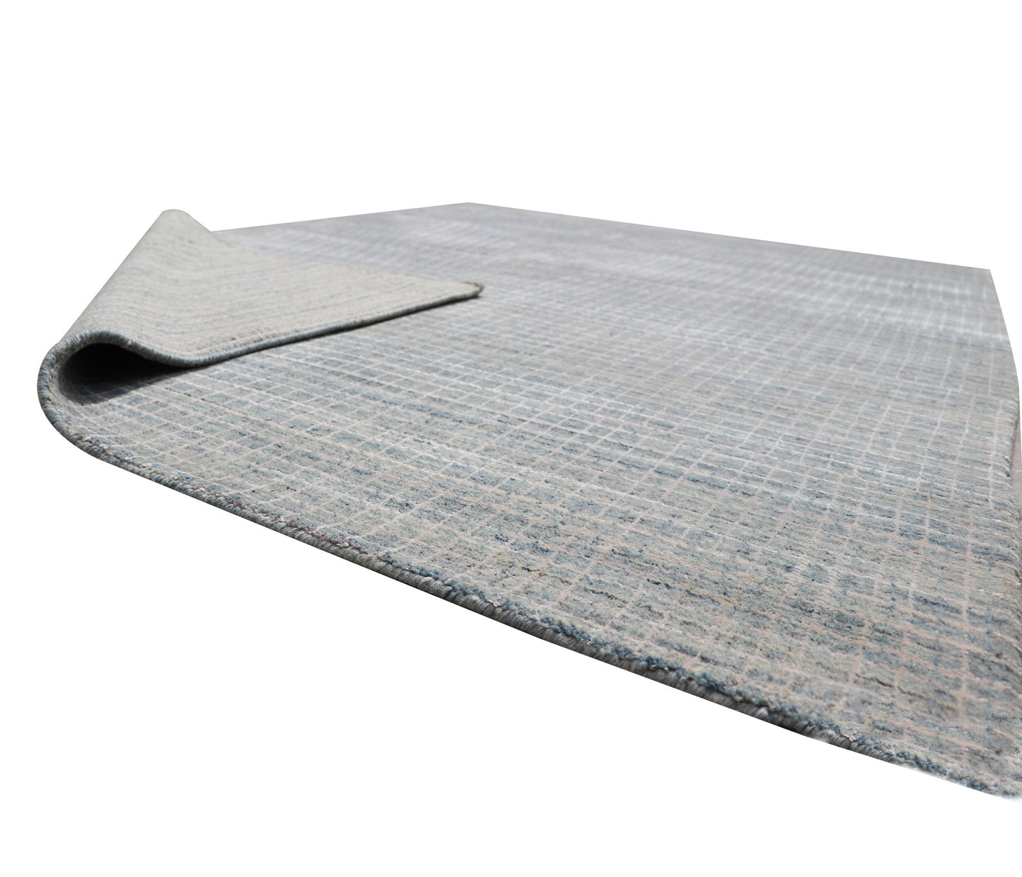 Harmony In Hues - Handwoven Blue Colour Viscose Rug