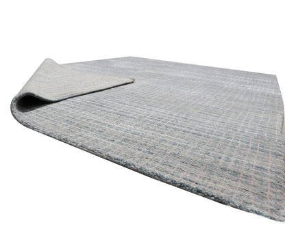 Harmony In Hues - Handwoven Blue Colour Viscose Rug