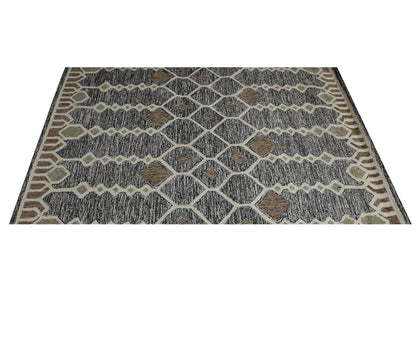 Cosmic Collection- Handtufted Modern Charcoal Colour Wool Rug