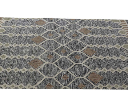 Cosmic Collection- Handtufted Modern Charcoal Colour Wool Rug
