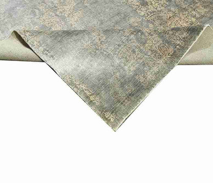 Cosmic Collection- Handloom Modern Grey & Ivory Colour Viscose Rug