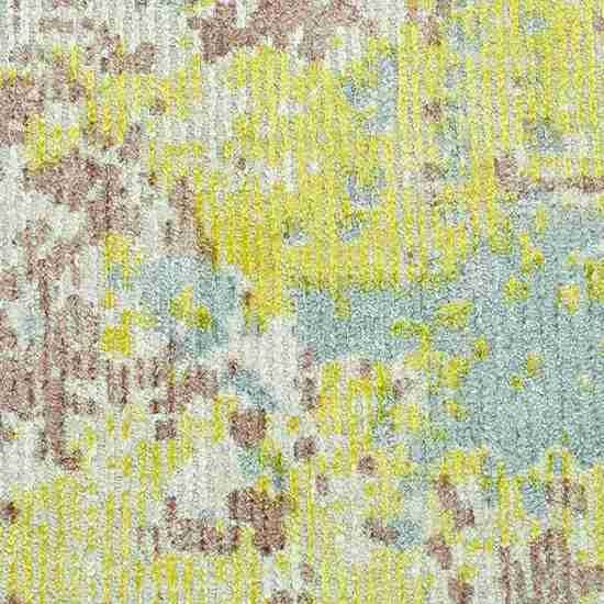 Cosmic Collection- Handloom Modern Blue, Yellow & Brown Colour Viscose Rug