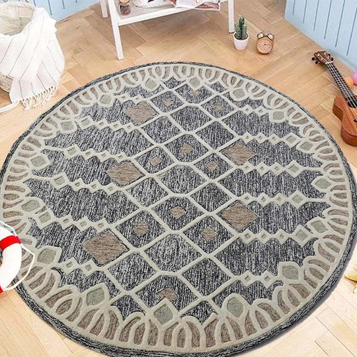 Cosmic Collection- Handtufted Modern Ivory & Charcole Colour Wool Rug