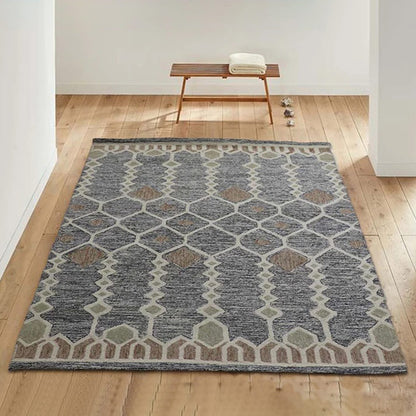 Cosmic Collection- Handtufted Modern Charcoal Colour Wool Rug