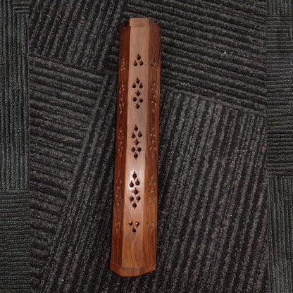 Handcrafted Wooden Incense Holder | Carved Aromatherapy Box