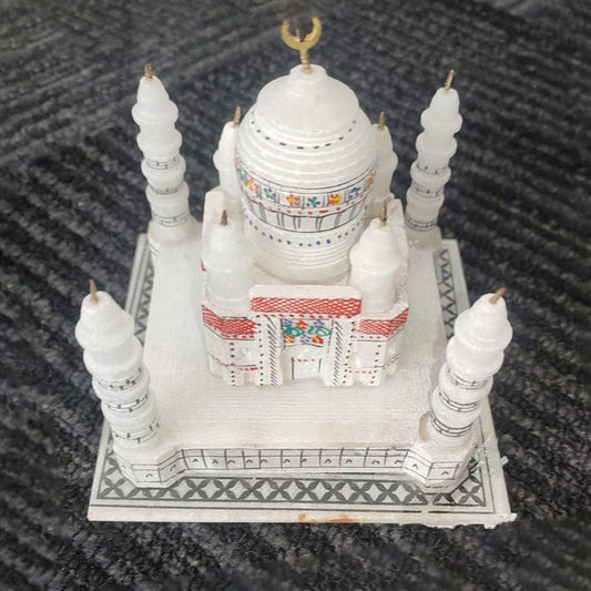 Miniature Taj Mahal Model – Handcrafted Marble Replica Decor