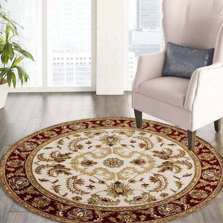 Harmonize - Handtufted Traditional Ivory & Rust Colour Wool Rug