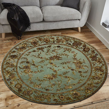 Heritage Hues Handknotted Wool/Silk Rug