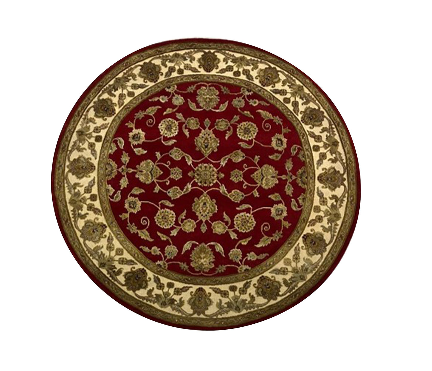 Heritage Hues - Handknotted Traditional Green Colour Wool & Silk Rug