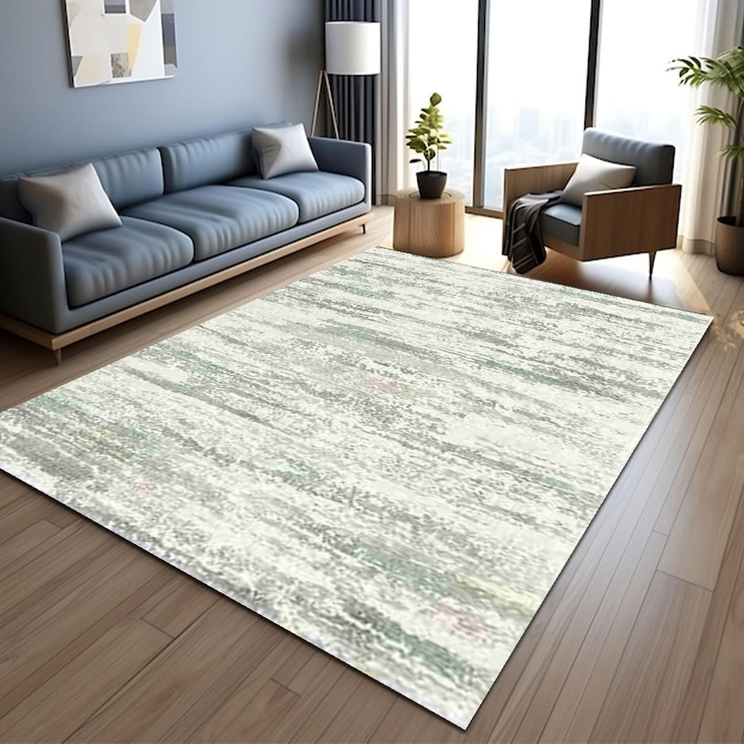 Cosmic Collection- Handloom Modern Light Green & Brown Colour Viscose Rug