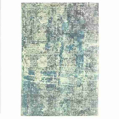 Cosmic Collection- Handloom Modern Green & Blue Colour Viscose Rug.