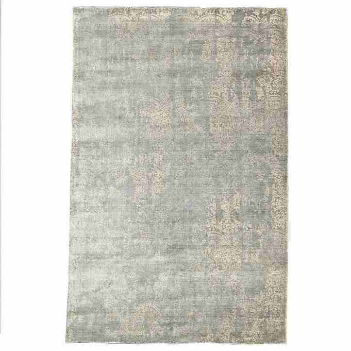 Cosmic Collection- Handloom Modern Grey & Ivory Colour Viscose Rug