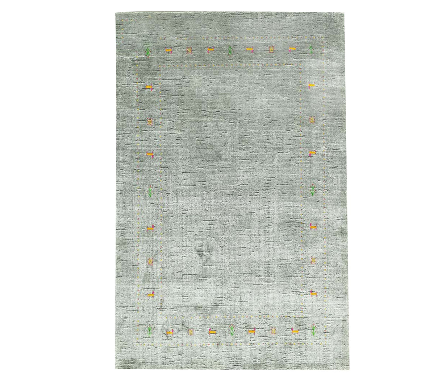 Harmony In Hues Handloom Wool/Viscose Rug.