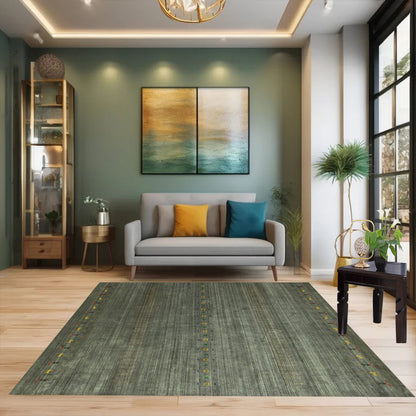 Harmony In Hues Handloom Wool/Viscose Rug.