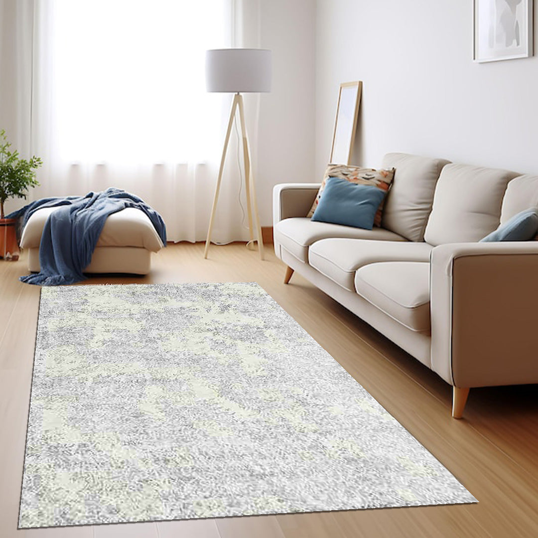 Cosmic Collection- Handloom Modern Grey & Beige Colour Viscose Rug