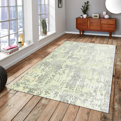 Cosmic Collection- Handloom Modern Black & Beige Colour Viscose Rug