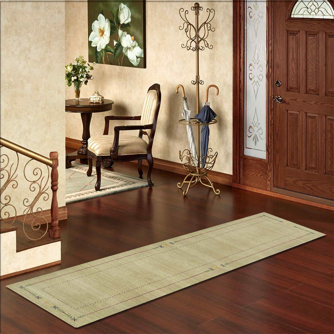 Whispering Threads Handloom Wool Runner.