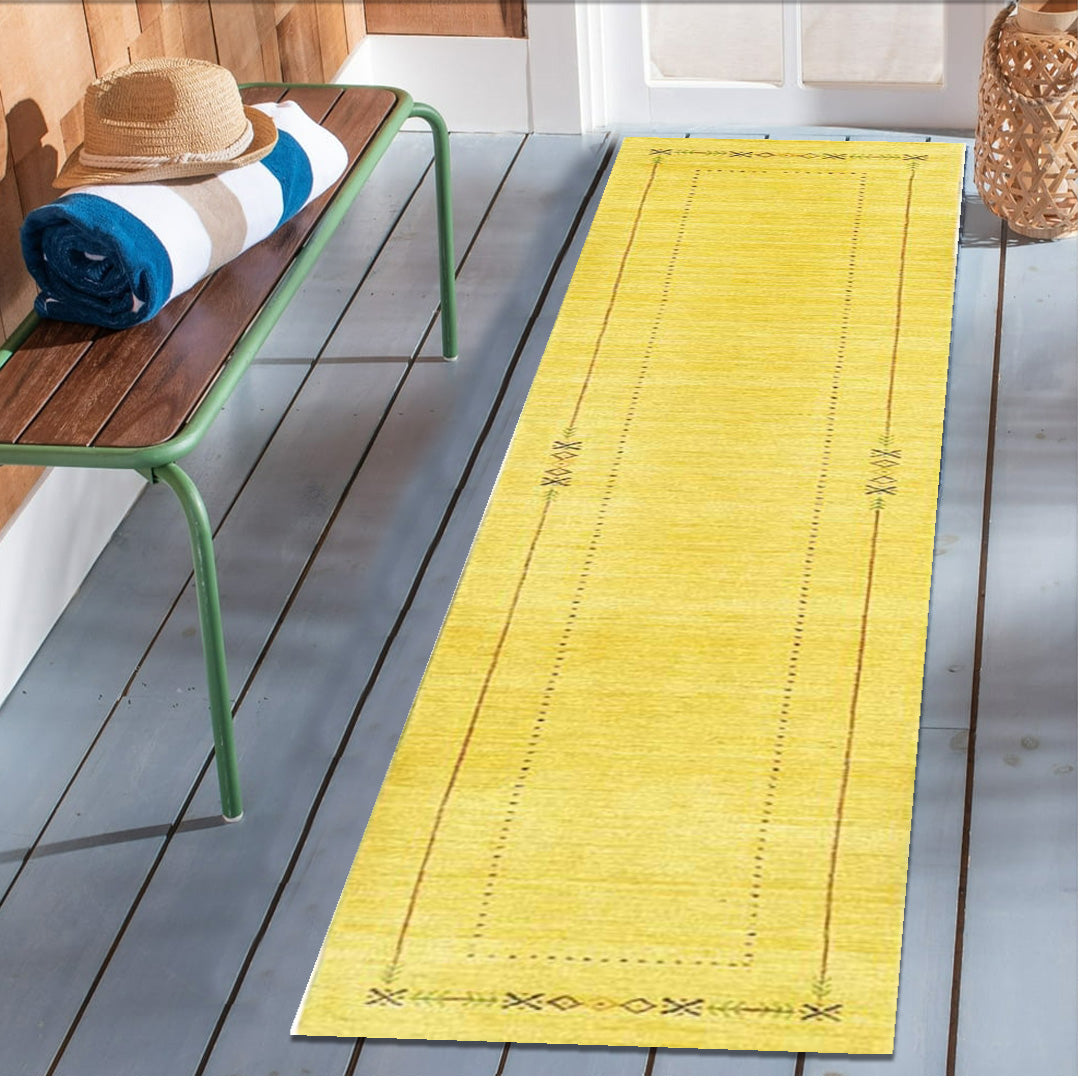 Whispering Threads Handloom Wool Runner.