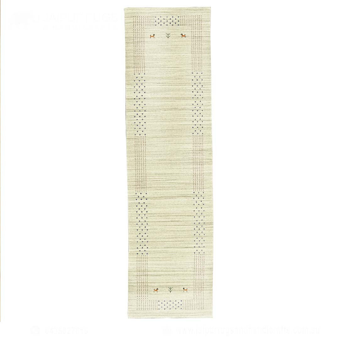 Whispering Threads Handloom Wool Runner.