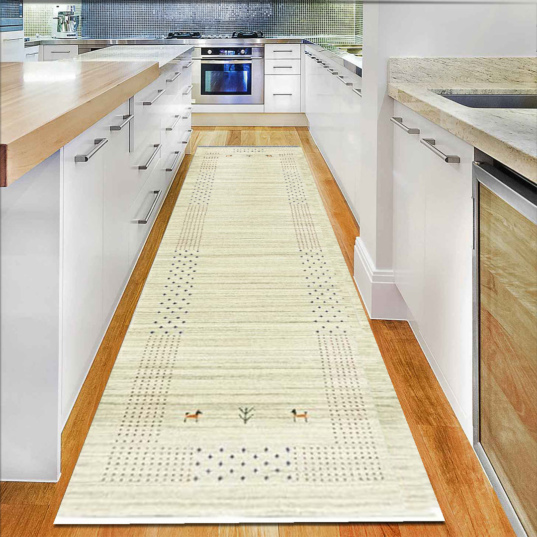 Whispering Threads Handloom Wool Runner.