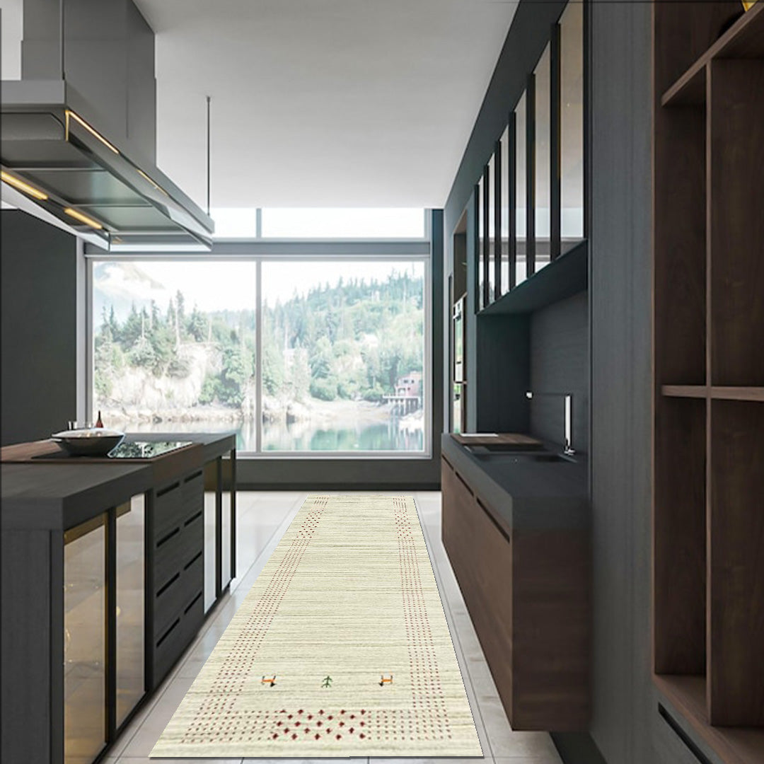 Whispering Threads Handloom Wool Runner.