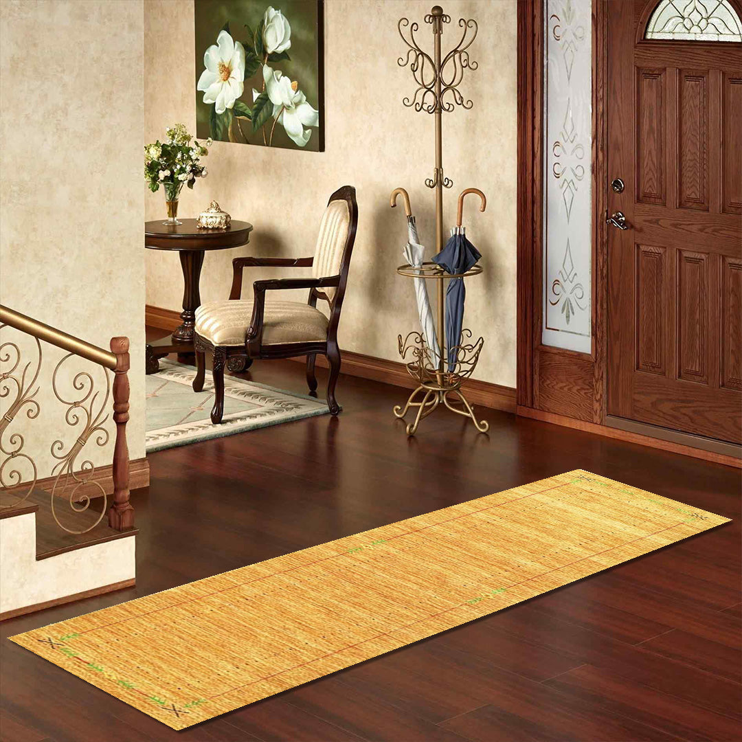 Whispering Threads Handloom Wool Runner.