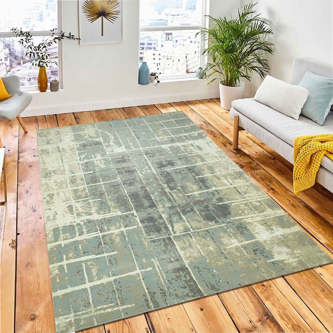 Handknotted Wool/Viscose Rug.
