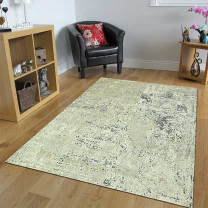 Handknotted Wool/Viscose Rug.