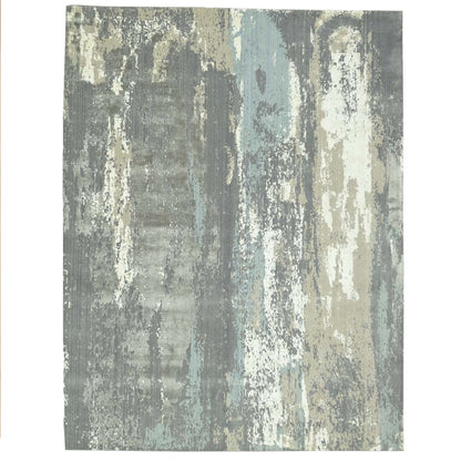 Handknotted Wool/Viscose Rug.