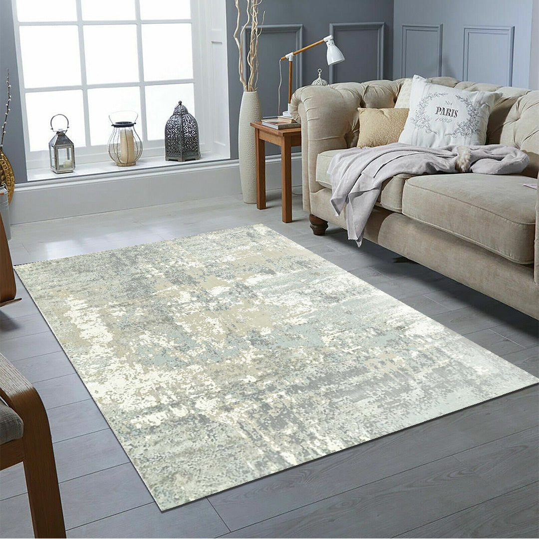 Handknotted Wool/Viscose Rug.