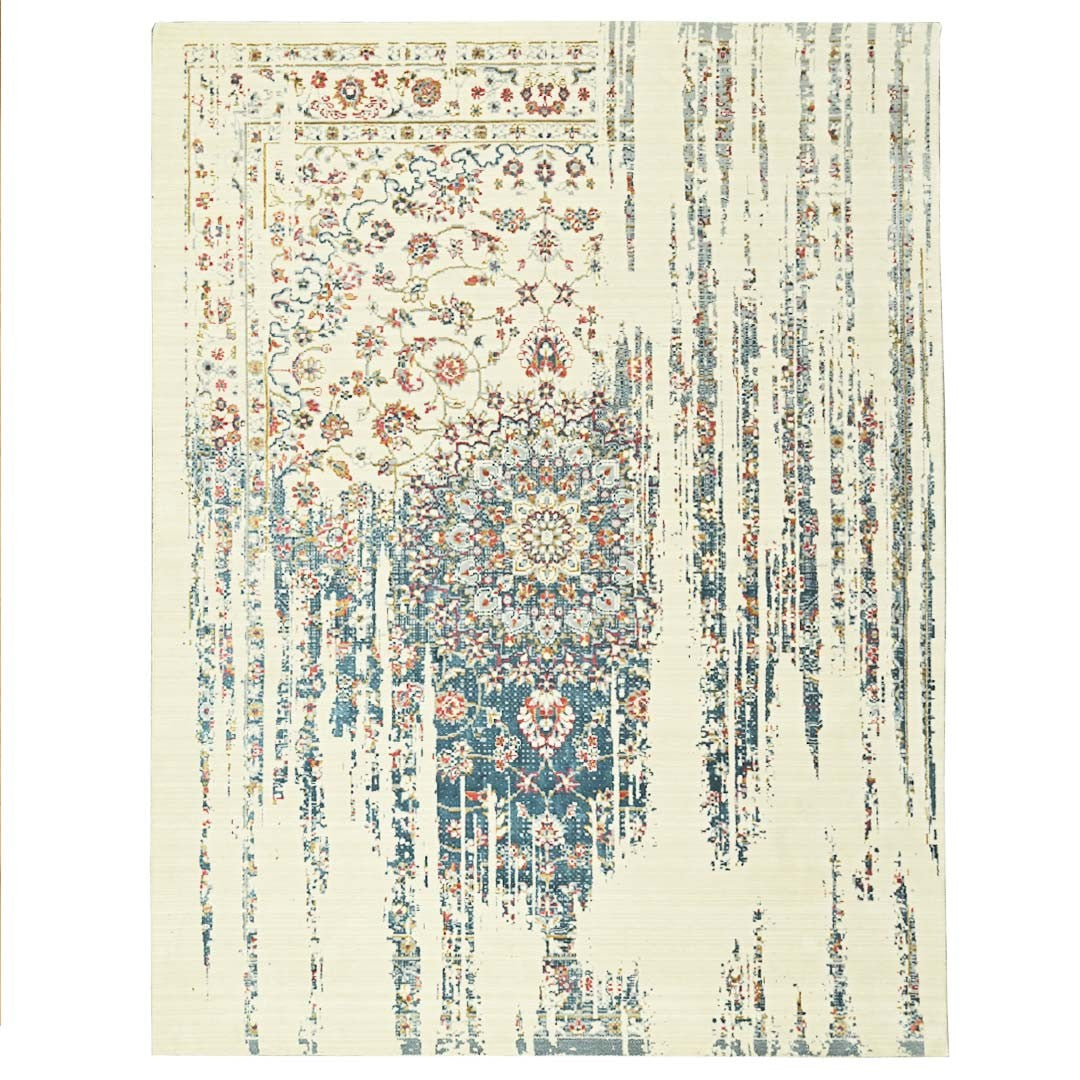 Handknotted Wool/Viscose Rug.