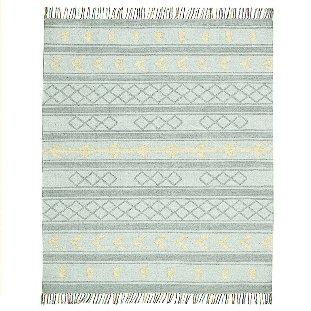 Harmony In Hues Handknotted  Cotton Flat Weave.