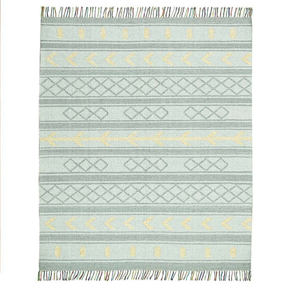 Harmony In Hues Handknotted  Cotton Flat Weave.