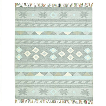 Harmony In Hues Handknotted  Cotton Flat Weave.