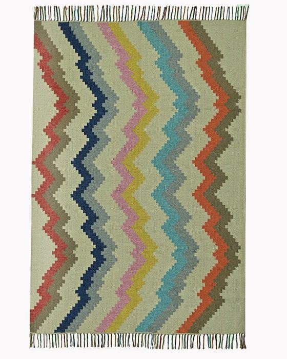 Harmony In Hues Handknotted Cotton Flat Weave.