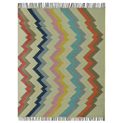 Harmony In Hues Handknotted Cotton Flat Weave.