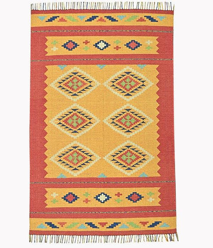 Harmony In Hues Handknotted Cotton Flat Weave.