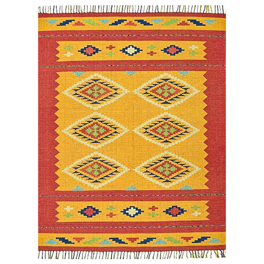 Harmony In Hues Handknotted Cotton Flat Weave.