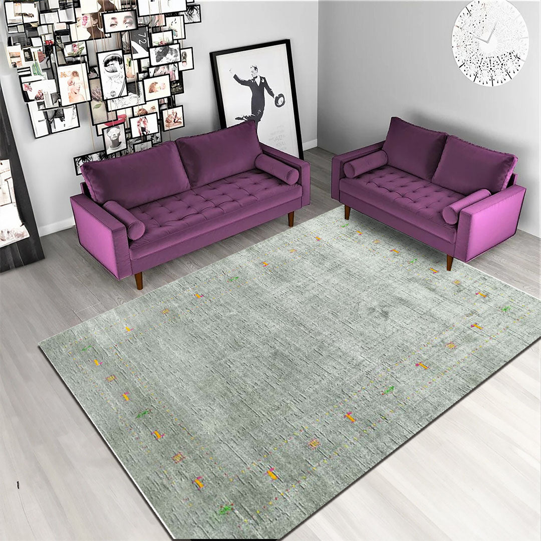 Harmony In Hues Handloom Wool/Viscose Rug.