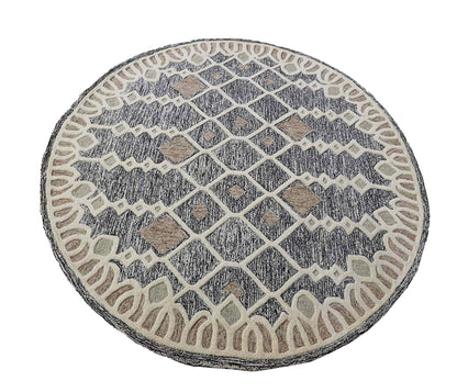 Cosmic Collection- Handtufted Modern Ivory & Charcole Colour Wool Rug