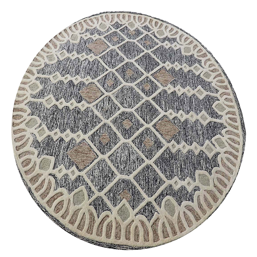 Cosmic Collection- Handtufted Modern Ivory & Charcole Colour Wool Rug