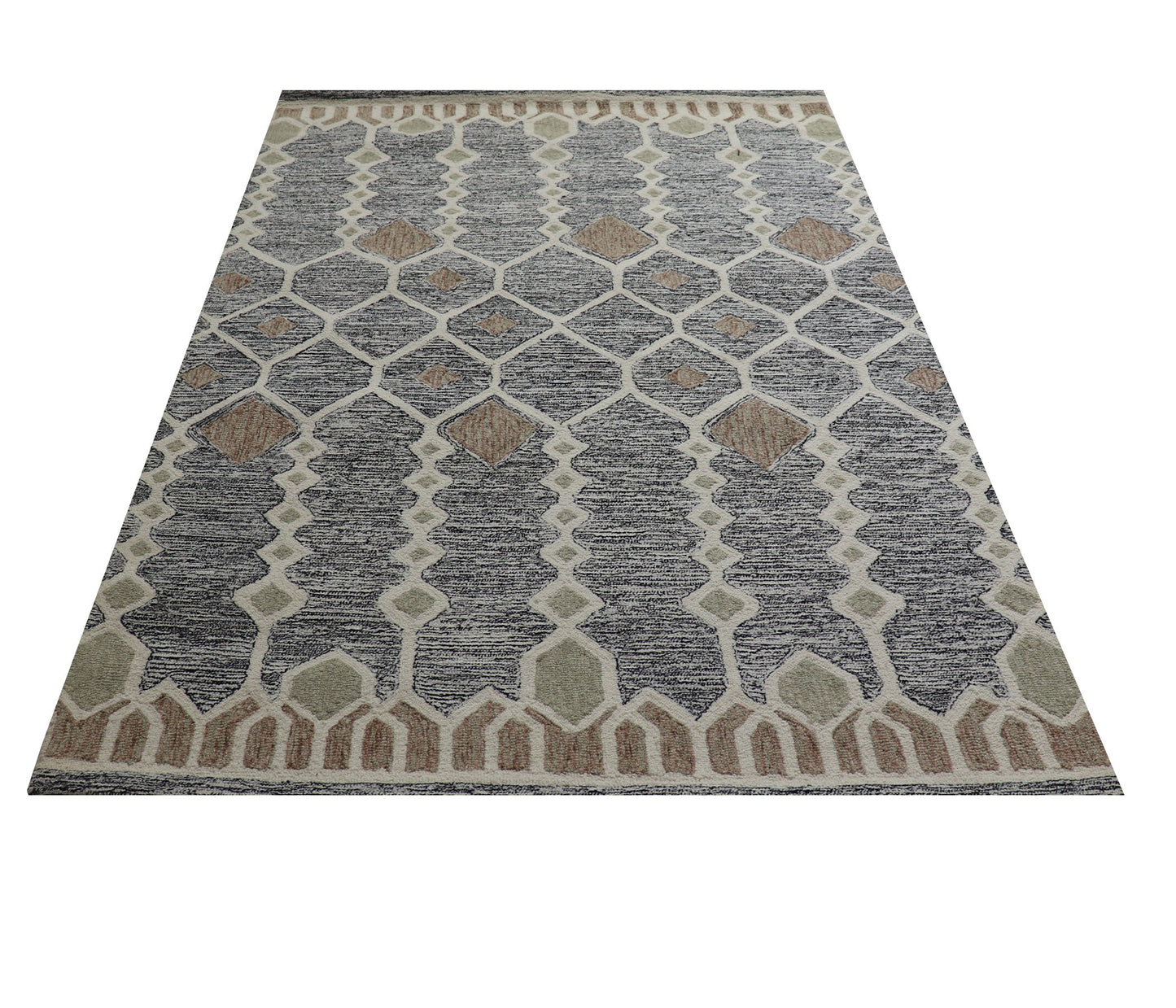 Cosmic Collection- Handtufted Modern Charcoal Colour Wool Rug