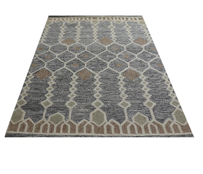 Cosmic Collection- Handtufted Modern Charcoal Colour Wool Rug